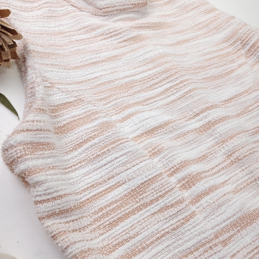 Sharagano White Beige Tweed  Dress Sz 14 - Picture 7 of 12